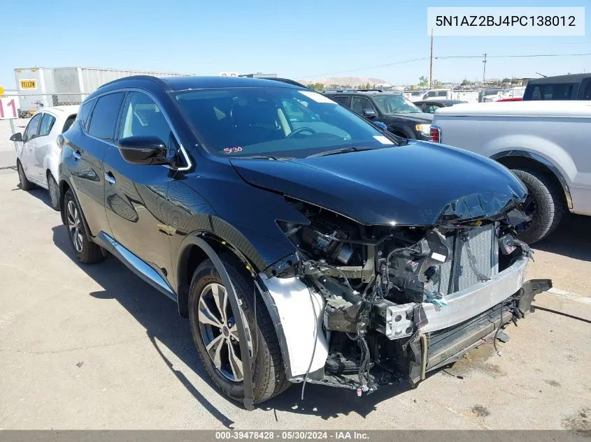 5N1AZ2BJ4PC138012 2023 Nissan Murano Sv Fwd