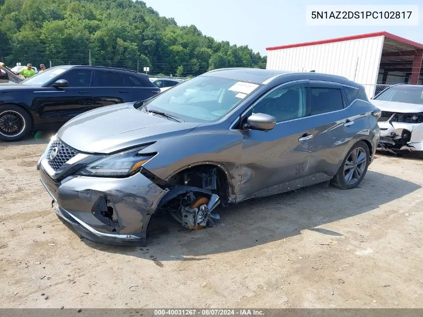 2023 Nissan Murano Platinum Intelligent Awd VIN: 5N1AZ2DS1PC102817 Lot: 40031267