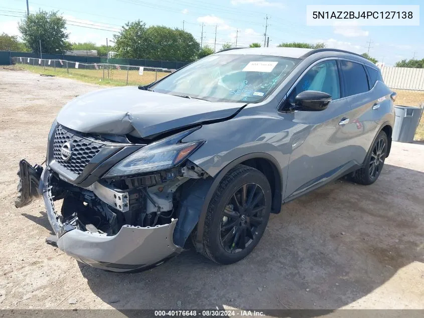 2023 Nissan Murano Sv Fwd VIN: 5N1AZ2BJ4PC127138 Lot: 40176648