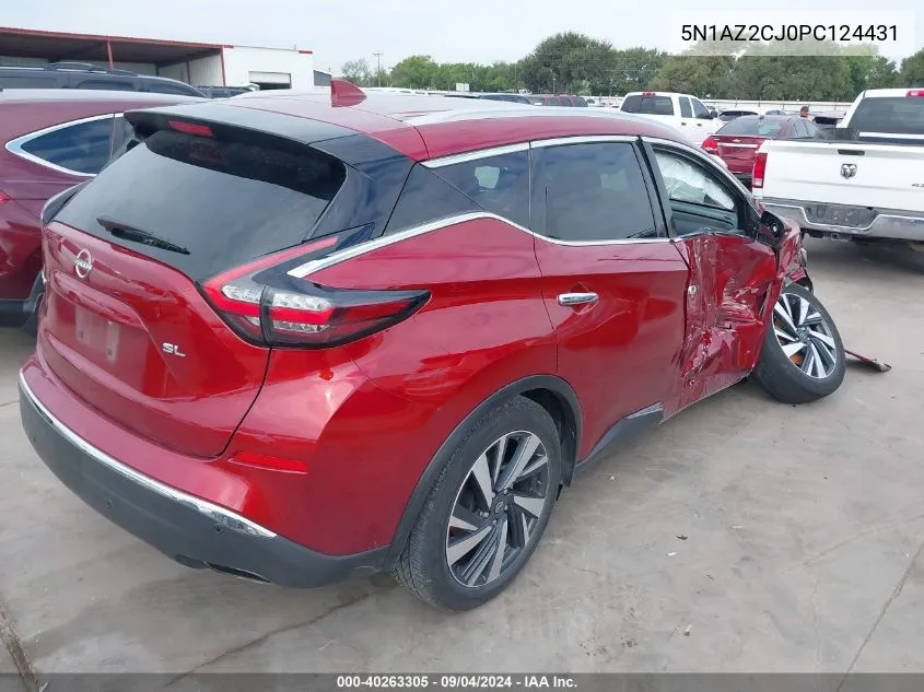 2023 Nissan Murano Sl Fwd VIN: 5N1AZ2CJ0PC124431 Lot: 40263305