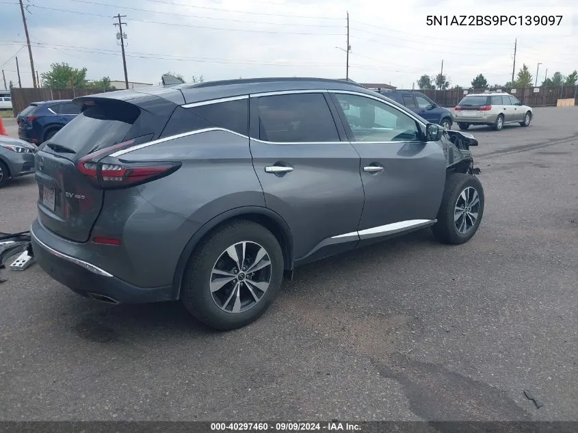 5N1AZ2BS9PC139097 2023 Nissan Murano Sv Intelligent Awd