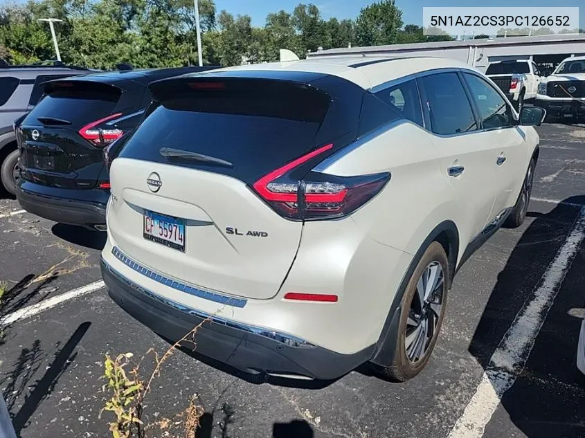 2023 Nissan Murano Sl VIN: 5N1AZ2CS3PC126652 Lot: 40304531