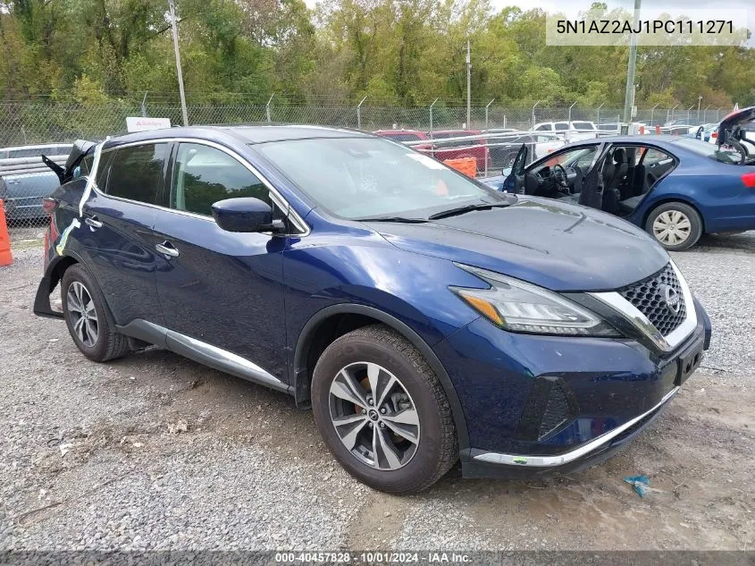 2023 Nissan Murano S Fwd VIN: 5N1AZ2AJ1PC111271 Lot: 40457828