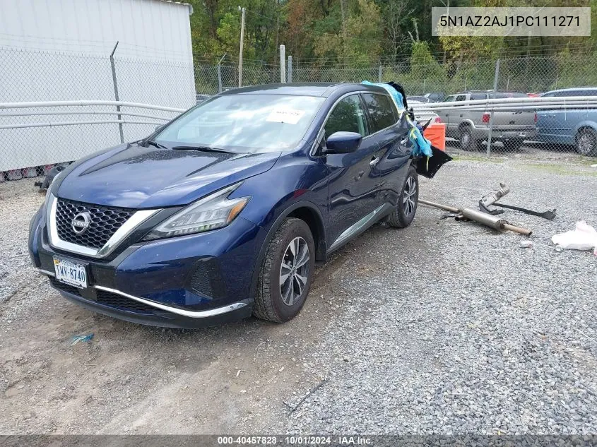 2023 Nissan Murano S Fwd VIN: 5N1AZ2AJ1PC111271 Lot: 40457828