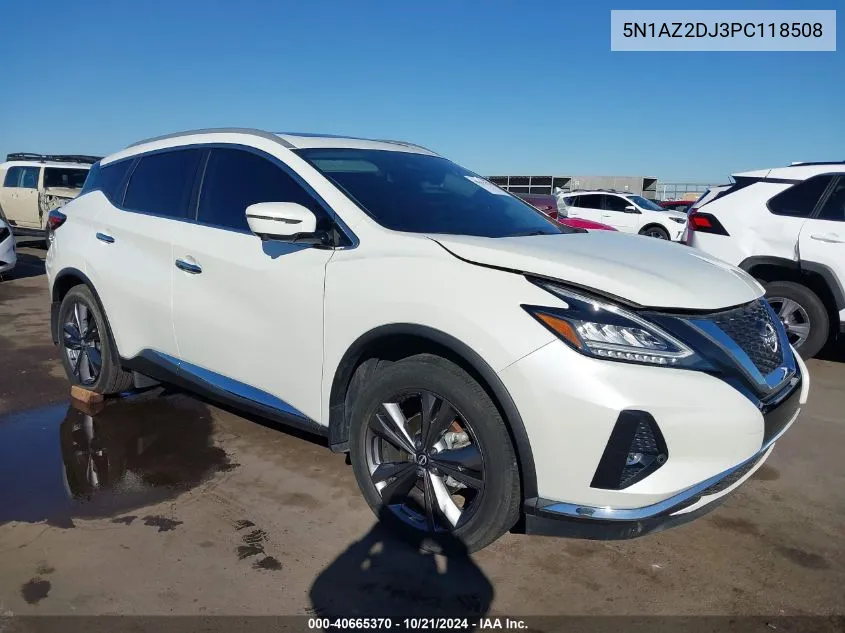 2023 Nissan Murano Platinum Fwd VIN: 5N1AZ2DJ3PC118508 Lot: 40665370