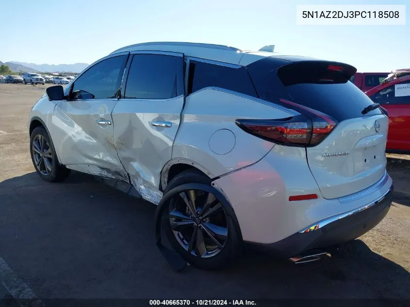 2023 Nissan Murano Platinum Fwd VIN: 5N1AZ2DJ3PC118508 Lot: 40665370