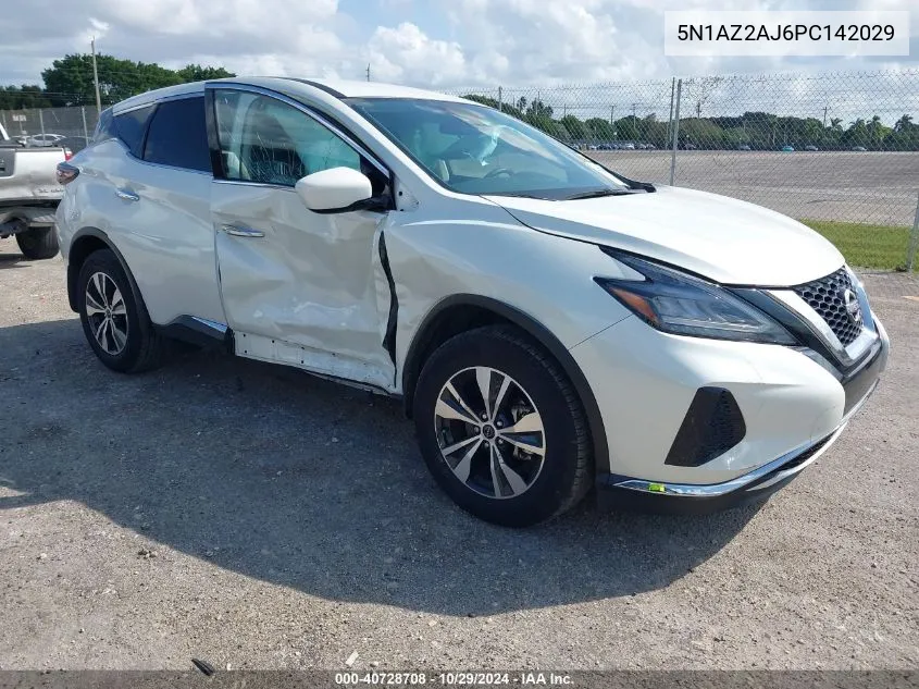 2023 Nissan Murano S Fwd VIN: 5N1AZ2AJ6PC142029 Lot: 40728708