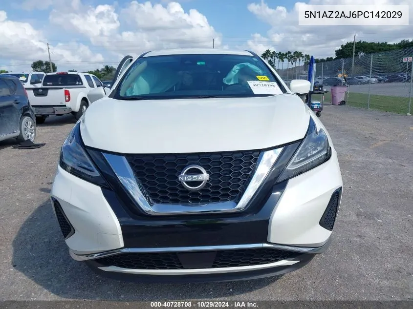 2023 Nissan Murano S Fwd VIN: 5N1AZ2AJ6PC142029 Lot: 40728708