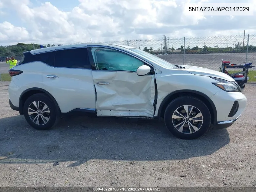 2023 Nissan Murano S Fwd VIN: 5N1AZ2AJ6PC142029 Lot: 40728708