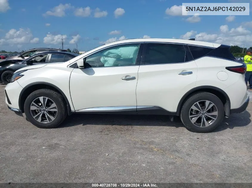 2023 Nissan Murano S Fwd VIN: 5N1AZ2AJ6PC142029 Lot: 40728708