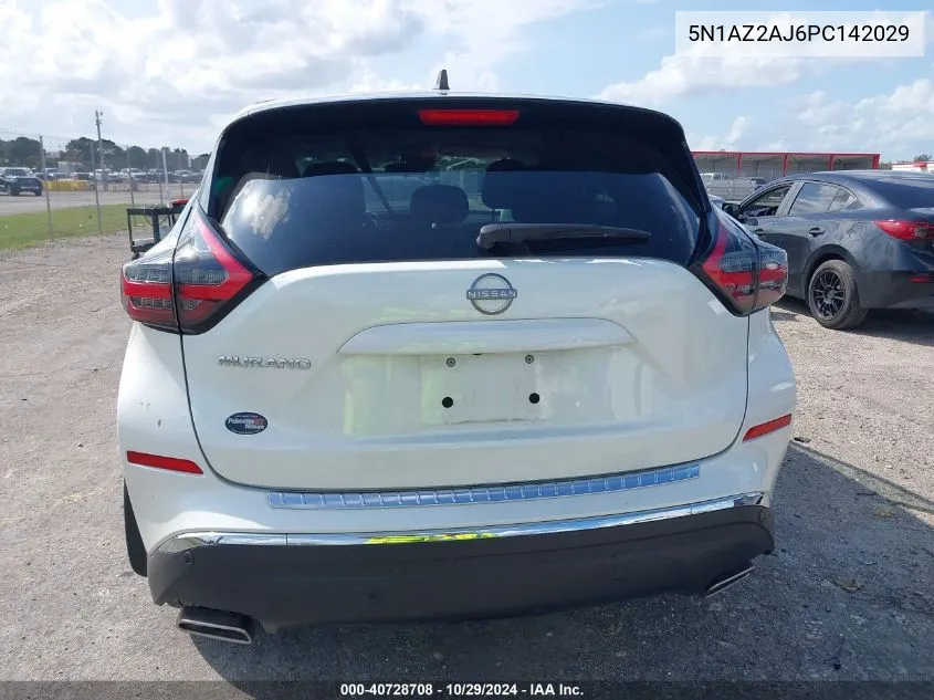 2023 Nissan Murano S Fwd VIN: 5N1AZ2AJ6PC142029 Lot: 40728708