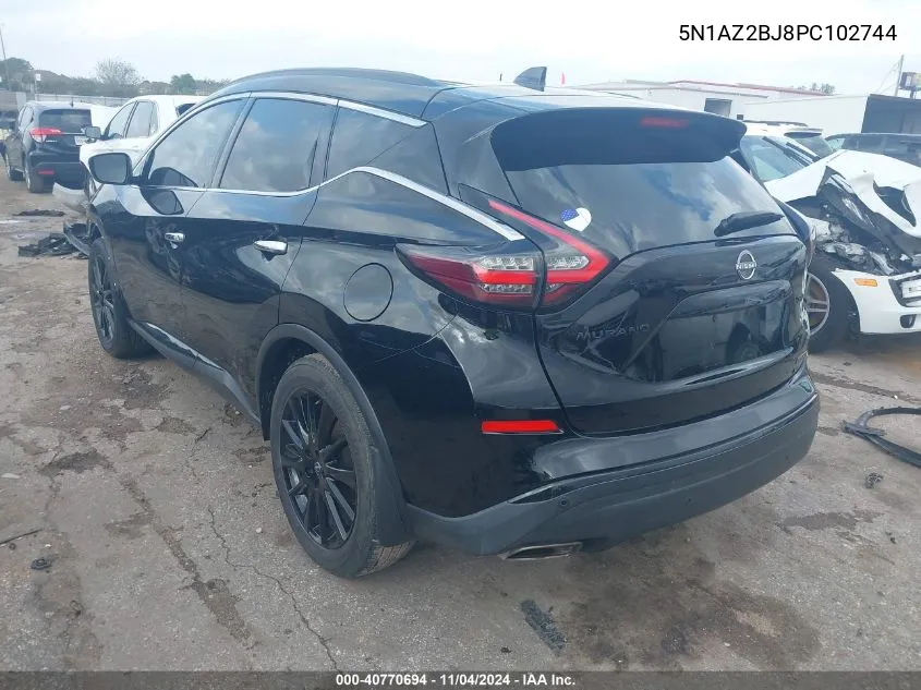 2023 Nissan Murano Sv Fwd VIN: 5N1AZ2BJ8PC102744 Lot: 40770694