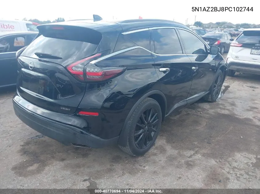 2023 Nissan Murano Sv Fwd VIN: 5N1AZ2BJ8PC102744 Lot: 40770694