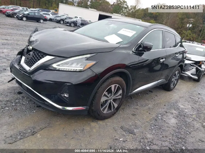 2023 Nissan Murano Sv Intelligent Awd VIN: 5N1AZ2BS3PC111411 Lot: 40841895