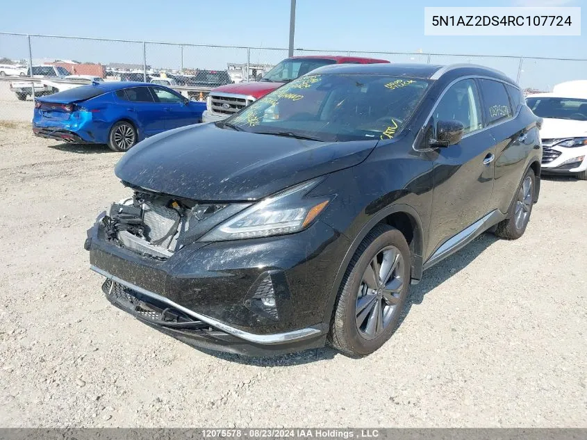 5N1AZ2DS4RC107724 2024 Nissan Murano Platinum