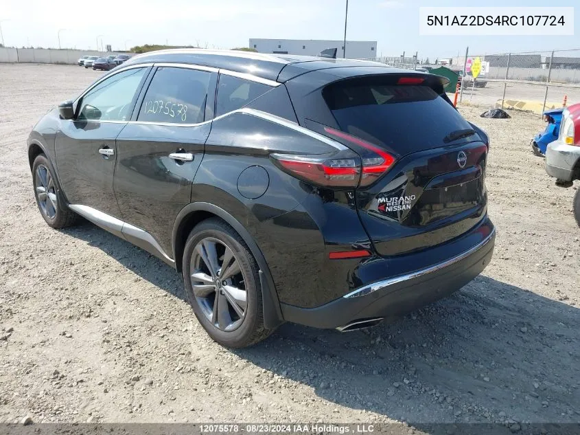 5N1AZ2DS4RC107724 2024 Nissan Murano Platinum