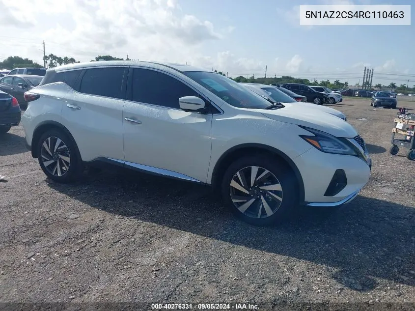 2024 Nissan Murano Sl VIN: 5N1AZ2CS4RC110463 Lot: 40276331