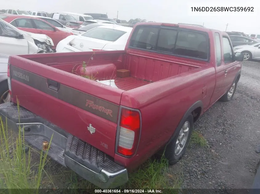 1998 Nissan Frontier Se/Xe VIN: 1N6DD26S8WC359692 Lot: 40361654