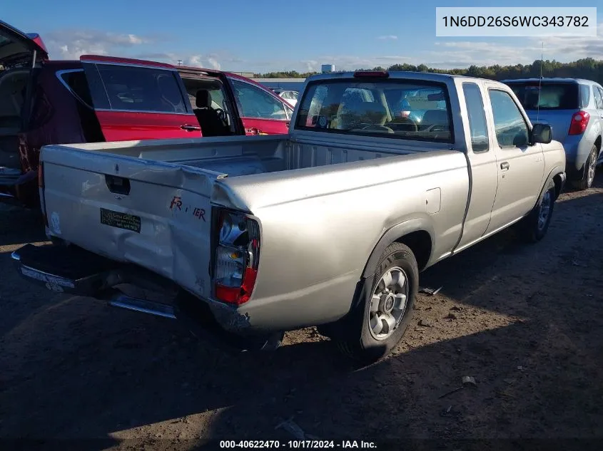 1998 Nissan Frontier King Cab Xe/King Cab Se VIN: 1N6DD26S6WC343782 Lot: 40622470