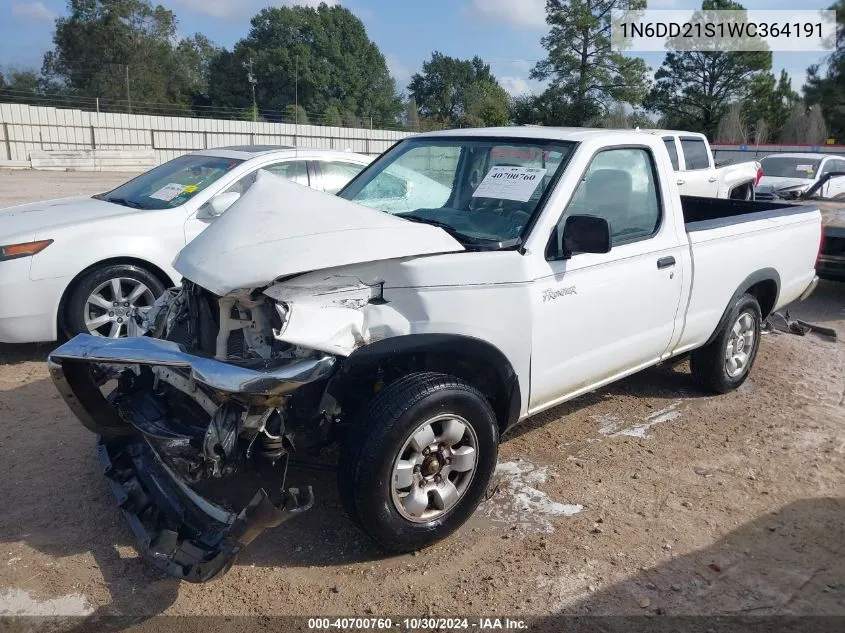 1998 Nissan Frontier Standard/Xe VIN: 1N6DD21S1WC364191 Lot: 40700760