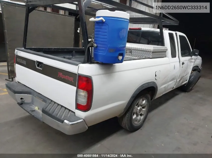 1998 Nissan Frontier Se/Xe VIN: 1N6DD26S0WC333314 Lot: 40881864