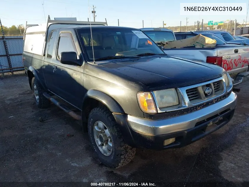 1999 Nissan Frontier Se-V6/Xe-V6 VIN: 1N6ED26Y4XC310449 Lot: 40780217