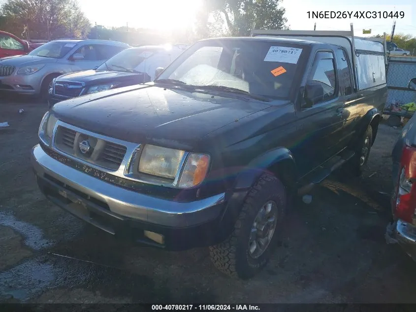 1999 Nissan Frontier Se-V6/Xe-V6 VIN: 1N6ED26Y4XC310449 Lot: 40780217