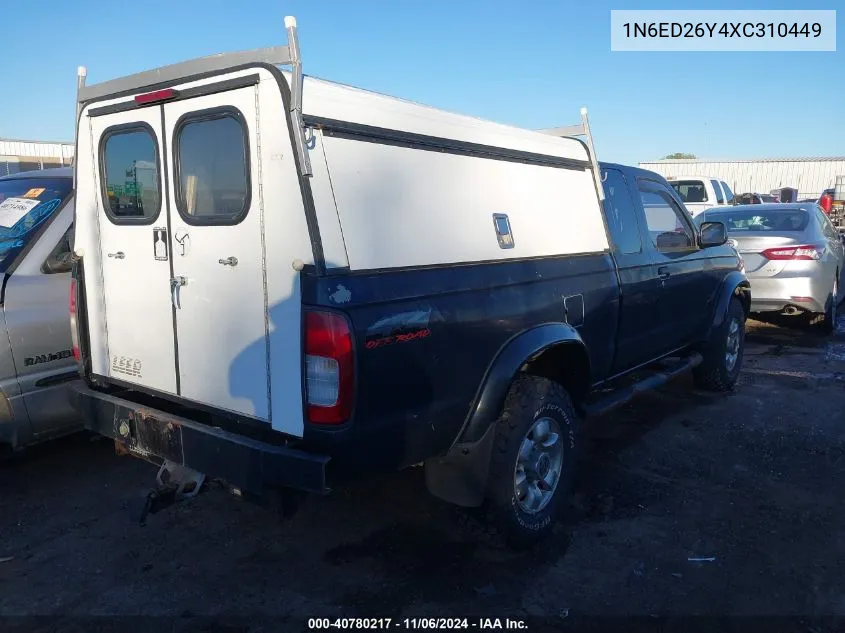 1999 Nissan Frontier Se-V6/Xe-V6 VIN: 1N6ED26Y4XC310449 Lot: 40780217