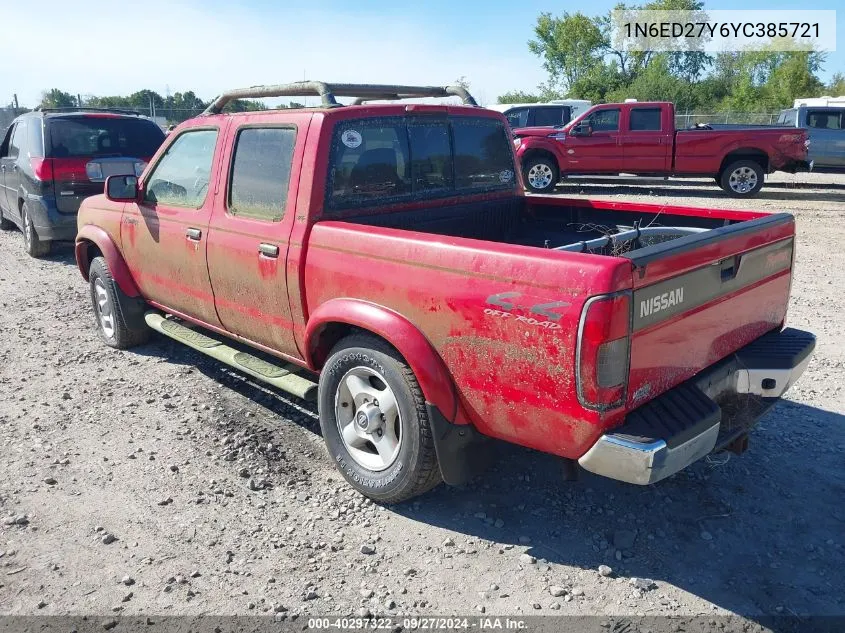 2000 Nissan Frontier Se-V6/Xe-V6 VIN: 1N6ED27Y6YC385721 Lot: 40297322