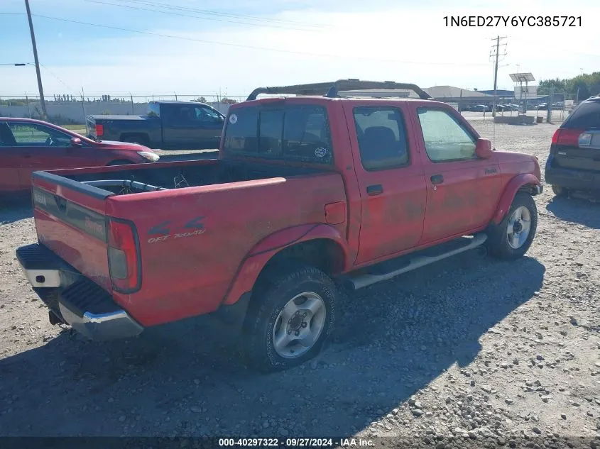 2000 Nissan Frontier Se-V6/Xe-V6 VIN: 1N6ED27Y6YC385721 Lot: 40297322