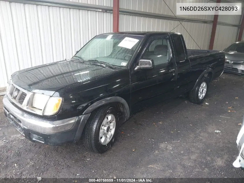 2000 Nissan Frontier Xe VIN: 1N6DD26SXYC428093 Lot: 40758559