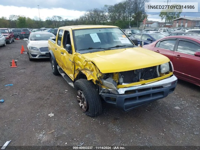 1N6ED27T0YC314986 2000 Nissan Frontier Se/Se-V6/Xe-V6