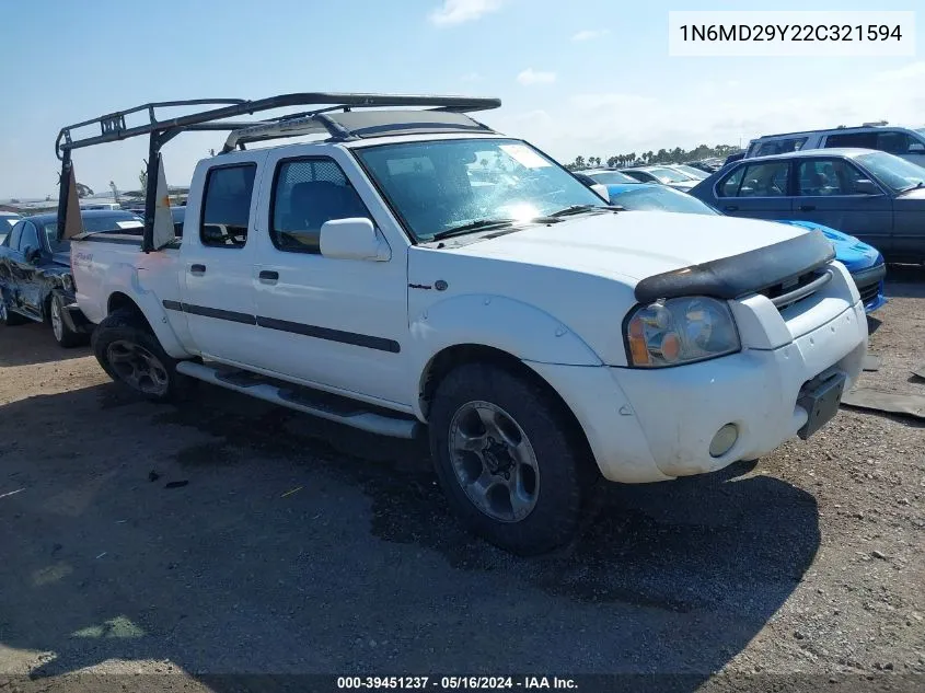 2002 Nissan Frontier Sc-V6 VIN: 1N6MD29Y22C321594 Lot: 39451237