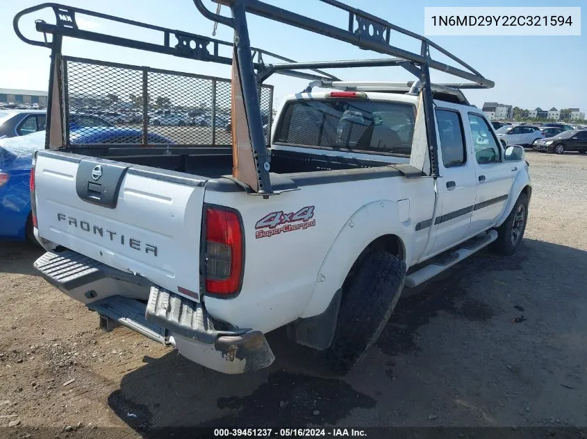 2002 Nissan Frontier Sc-V6 VIN: 1N6MD29Y22C321594 Lot: 39451237