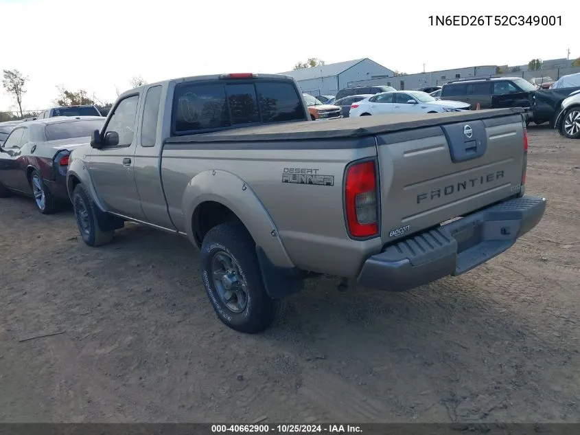 2002 Nissan Frontier Desert Runner Xe-V6 VIN: 1N6ED26T52C349001 Lot: 40662900