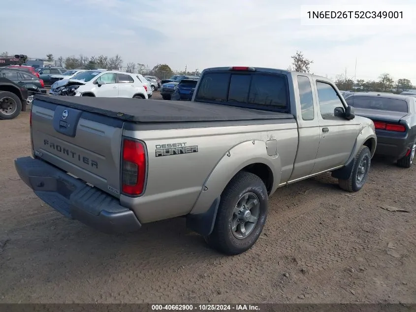 2002 Nissan Frontier Desert Runner Xe-V6 VIN: 1N6ED26T52C349001 Lot: 40662900