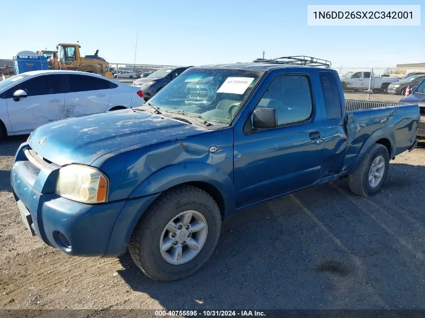 2002 Nissan Frontier Xe VIN: 1N6DD26SX2C342001 Lot: 40755595