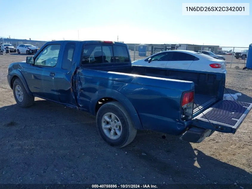 2002 Nissan Frontier Xe VIN: 1N6DD26SX2C342001 Lot: 40755595