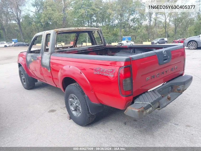 2003 Nissan Frontier King Cab Xe/King Cab Se VIN: 1N6ED26Y63C405377 Lot: 40427009