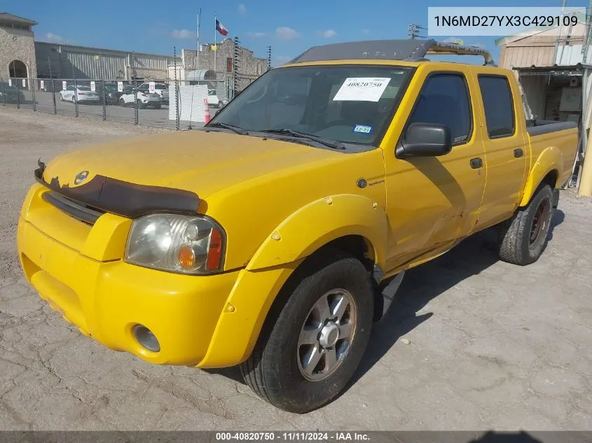 2003 Nissan Frontier Crew Cab Sc VIN: 1N6MD27YX3C429109 Lot: 40820750