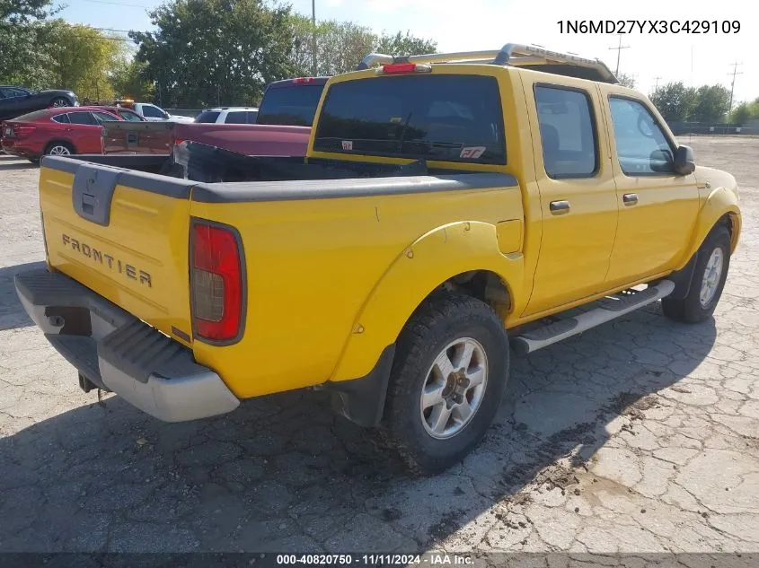 2003 Nissan Frontier Crew Cab Sc VIN: 1N6MD27YX3C429109 Lot: 40820750