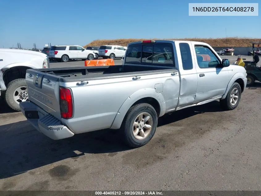 2004 Nissan Frontier Xe VIN: 1N6DD26T64C408278 Lot: 40405212