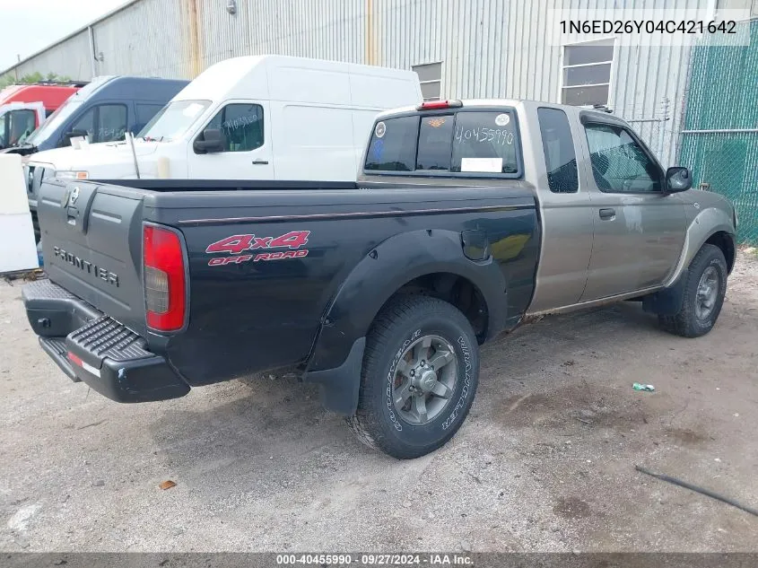 2004 Nissan Frontier Xe-V6 VIN: 1N6ED26Y04C421642 Lot: 40455990