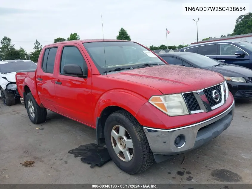 2005 Nissan Frontier Se VIN: 1N6AD07W25C438654 Lot: 39346193