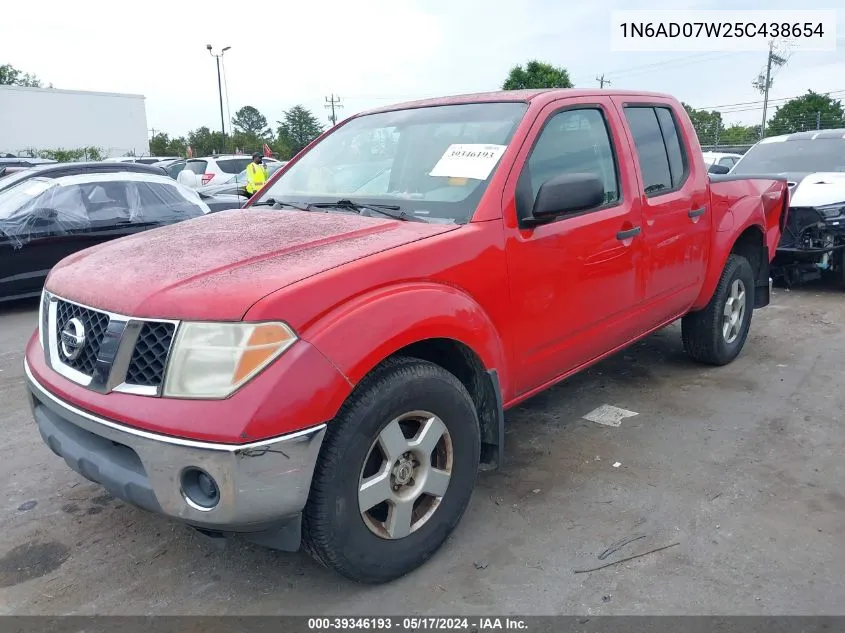 2005 Nissan Frontier Se VIN: 1N6AD07W25C438654 Lot: 39346193