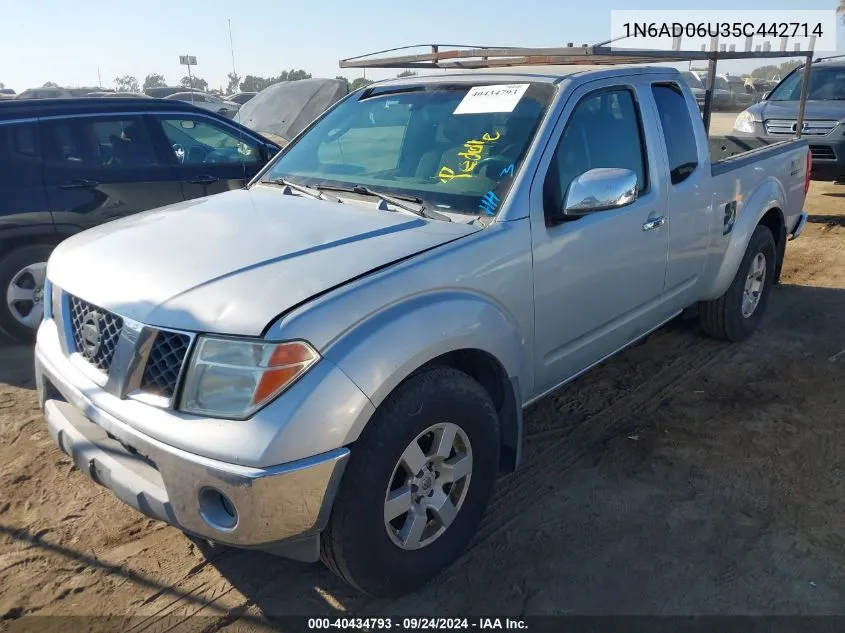 2005 Nissan Frontier Nismo Off Road VIN: 1N6AD06U35C442714 Lot: 40434793