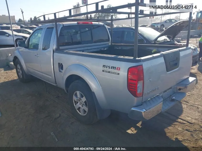 2005 Nissan Frontier Nismo Off Road VIN: 1N6AD06U35C442714 Lot: 40434793