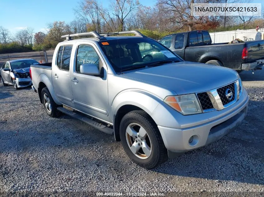 2005 Nissan Frontier Le VIN: 1N6AD07UX5C421633 Lot: 40832044