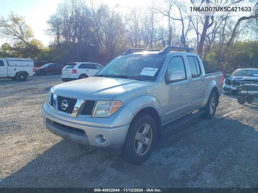 2005 Nissan Frontier Le VIN: 1N6AD07UX5C421633 Lot: 40832044