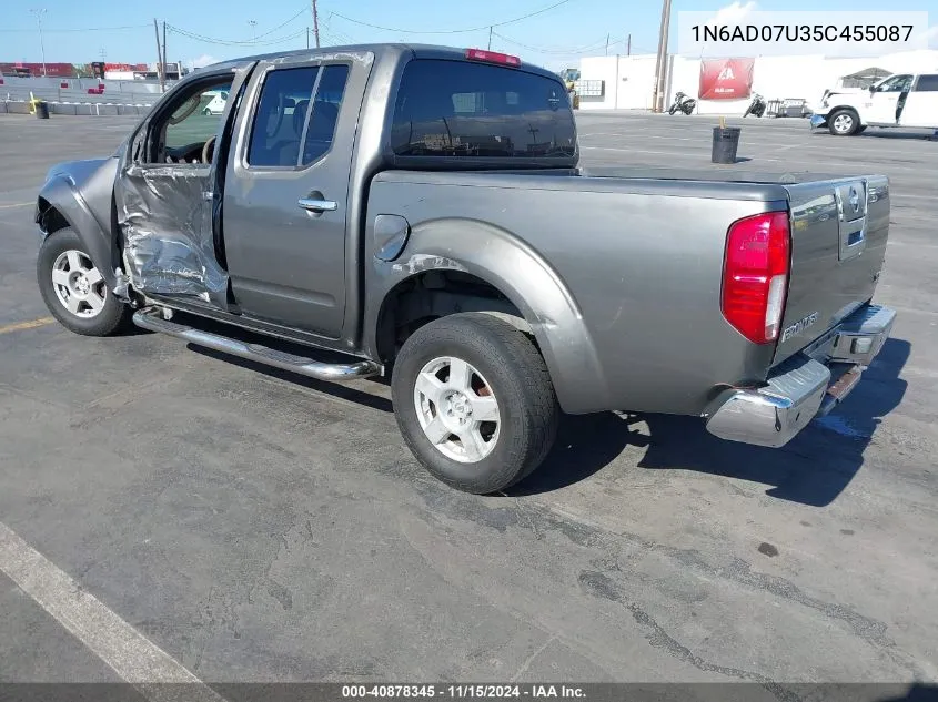 2005 Nissan Frontier Se VIN: 1N6AD07U35C455087 Lot: 40878345